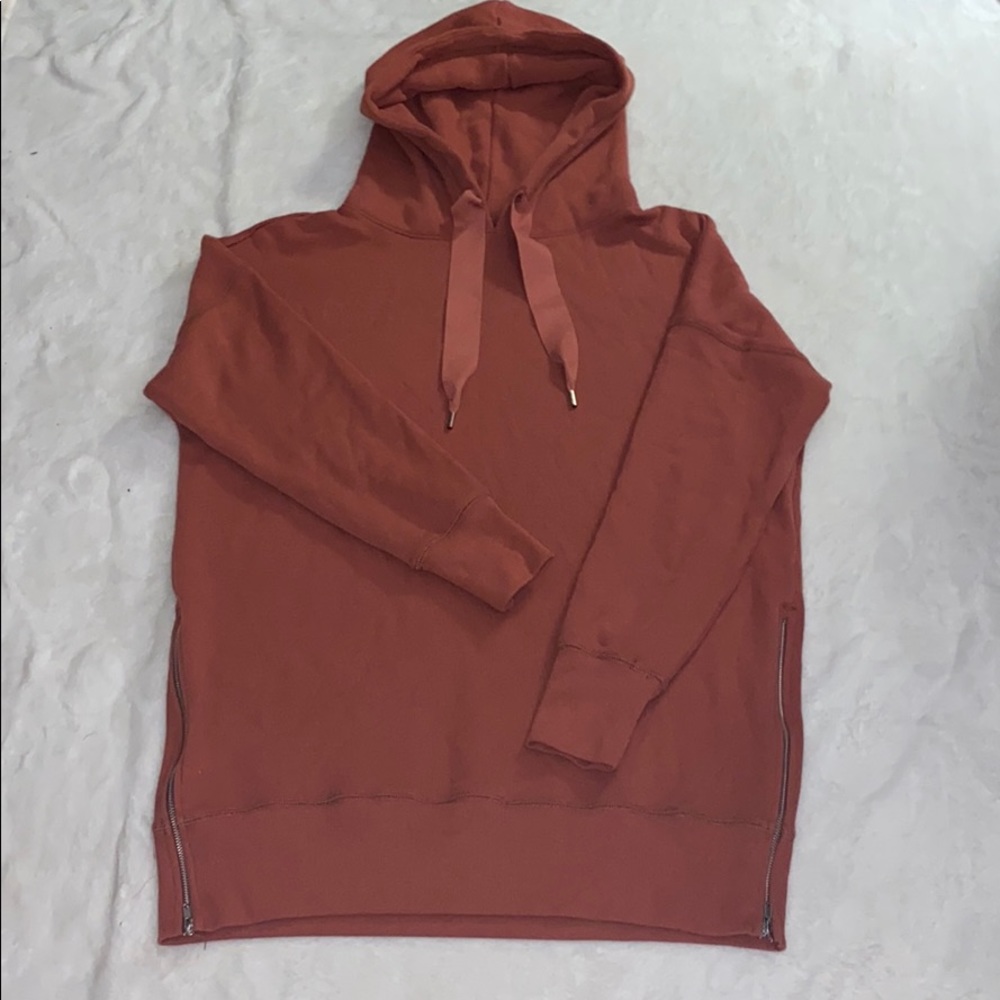 Aerie oversized hoodie in washed brick Small